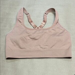 Seamless Fabletics Racer Back Sports Bra Nude Medium